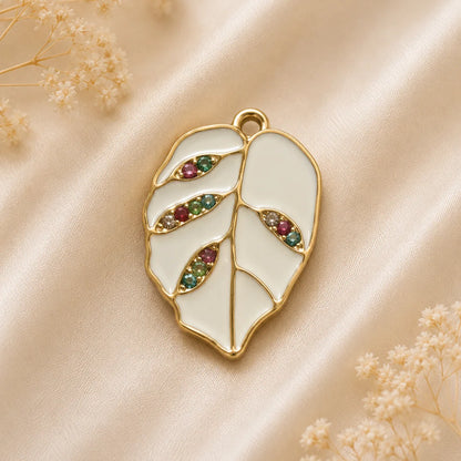 18K PVD Plated Stainless Steel | Leaf Charm | 2.5x1.5 cm