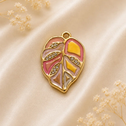 18K PVD Plated Stainless Steel | Leaf Charm | 2.5x1.5 cm