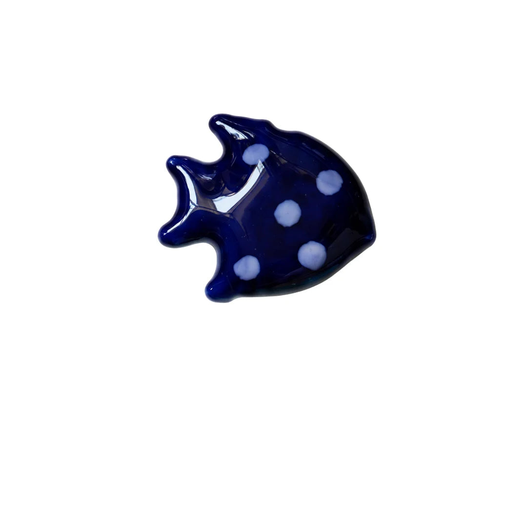 Assorted Polka Dot Ceramic Fish Beads