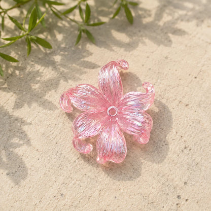 Cute Flower with Curly Leaf Acrylic Beads