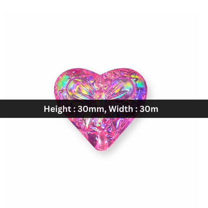 30x30 mm | Celestial Pink Butterfly Heart Charm