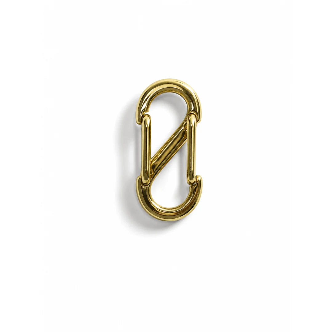 Stainless Steel | Gold Tone S-Shaped Oval Carabiner Connector Clasp | 16mm (H) x 7mm (W)
