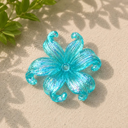 Cute Flower with Curly Leaf Acrylic Beads