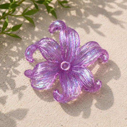 Cute Flower with Curly Leaf Acrylic Beads