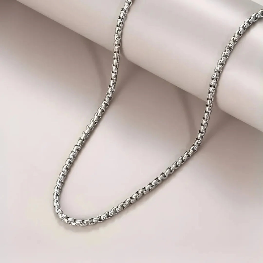 1 Ft Stainless Steel Sterling Silver Box Link Chain
