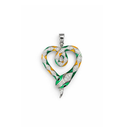 Stainless Steel | 33x22 mm | Zircon Crystal Snake Pendant