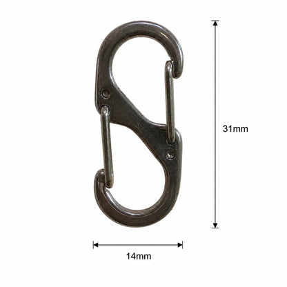 Stainless Steel | Gunmetal S-Shaped Carabiner Connector Clasp Style-02