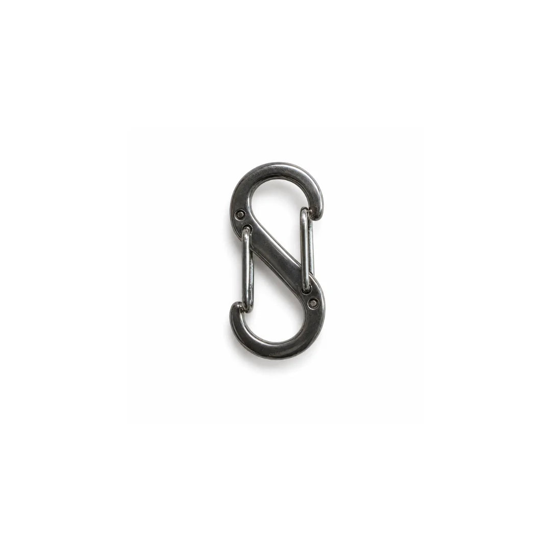 Stainless Steel | Silver Plated S-Shaped Carabiner Connector Clasp | 15mm (H) x 7mm (W)