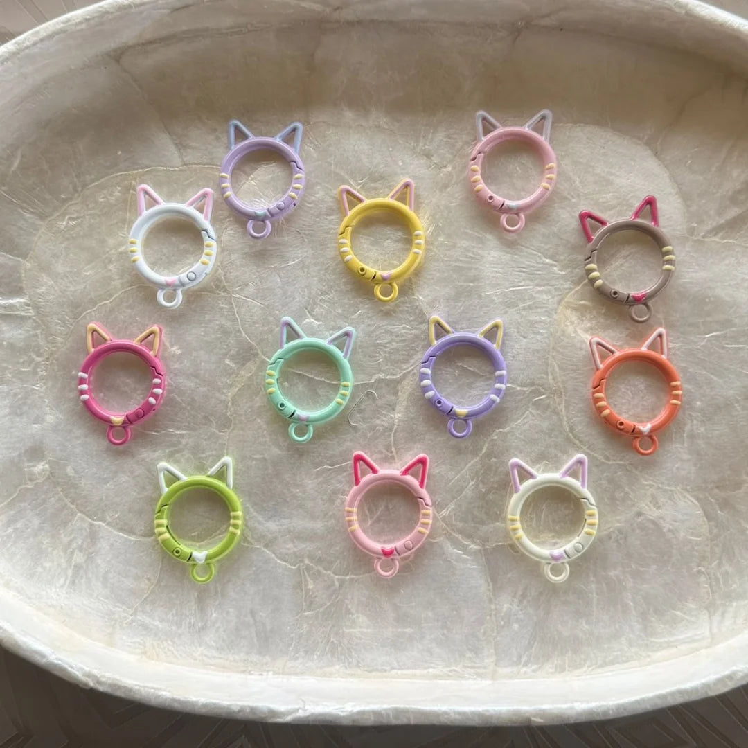 Cat Ear Shaped Lobster Claw Clasps