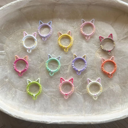 Cat Ear Shaped Lobster Claw Clasps
