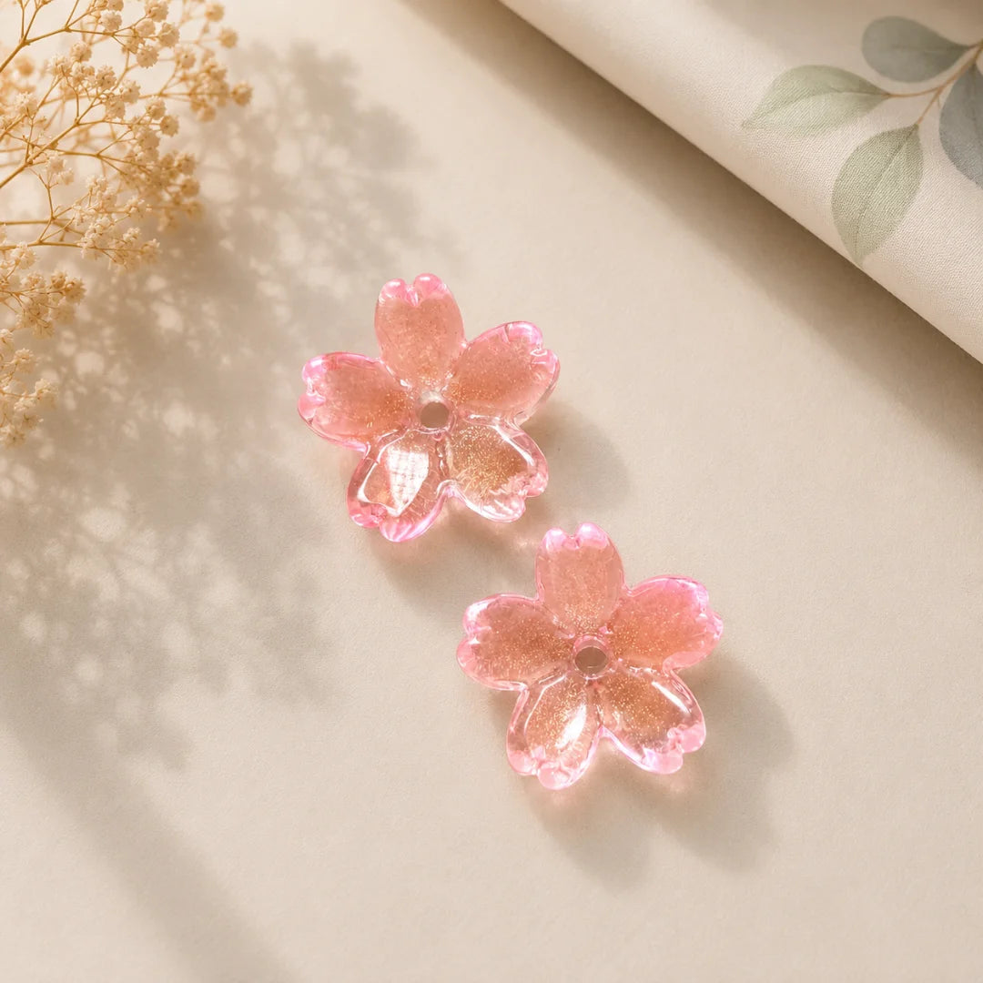 Sakura Shaped Glass Beads
