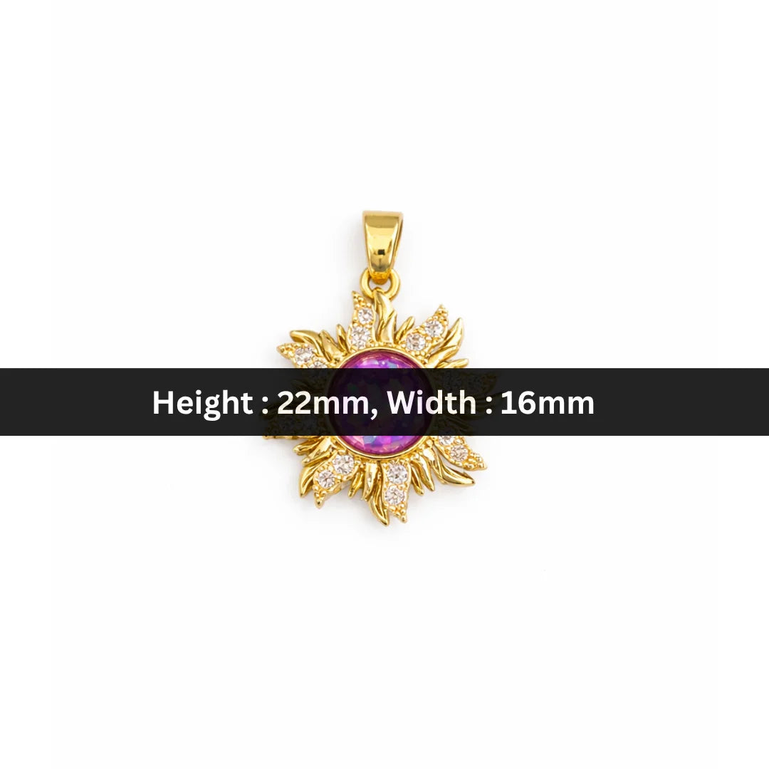 Stainless Steel | 22x16 mm  | Zircon Crystal Pendant