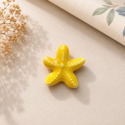 Glazed Ceramic Starfish Beads | 1.8x1.8 cm