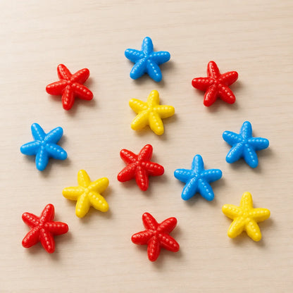 Glazed Ceramic Starfish Beads | 1.8x1.8 cm