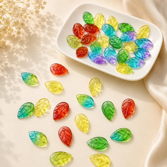 Czech Glass Leaf Beads