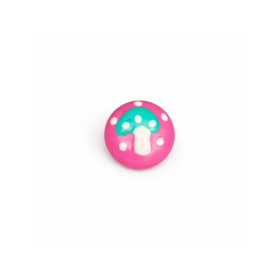 15mm | Playful Mushroom Accent Bead