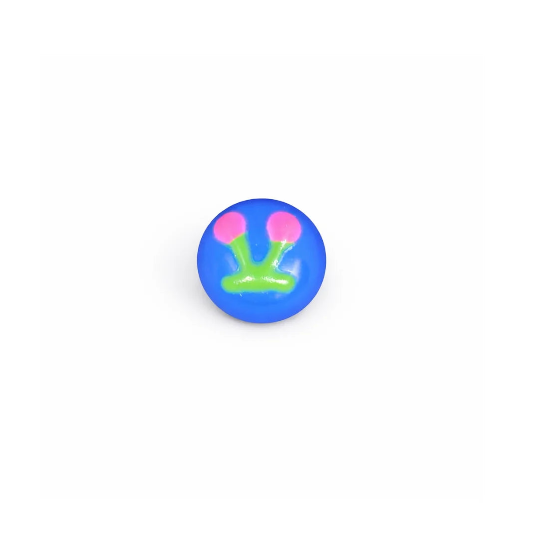 15mm | Neon Bloom Round Bead