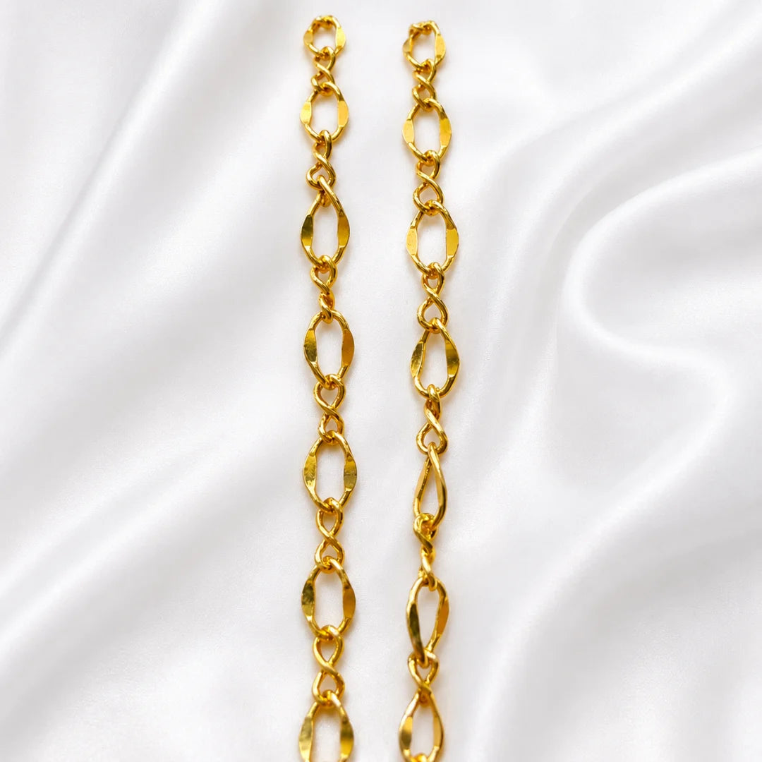 1 Ft 18K Gold Plated Stainless Steel Figure Eight Link Chain