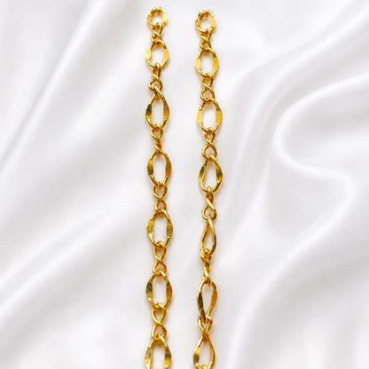 1 Ft 18K Gold Plated Stainless Steel Figure Eight Link Chain