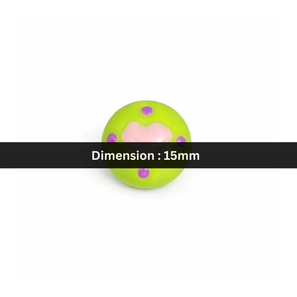 15mm | Neon Heart Pop Bead