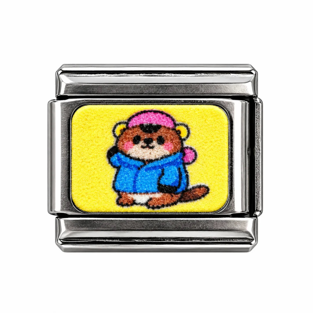 Stainless Steel | Winter Otter Italian Charm