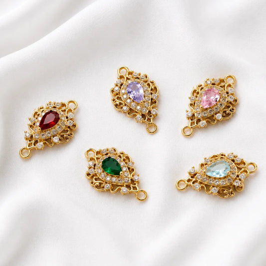 Vintage CZ High quality Crystal Connector Charm