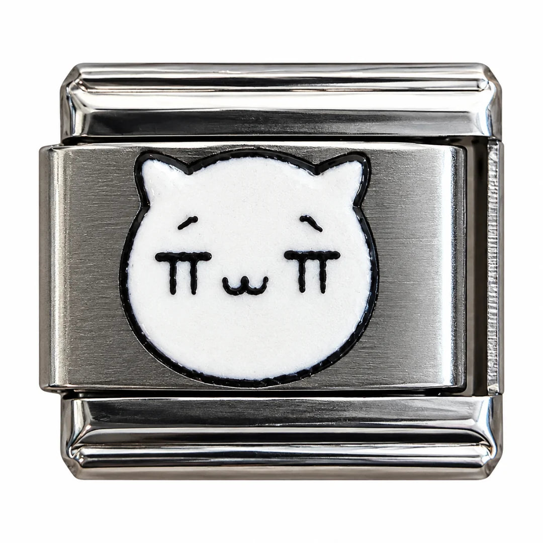 Stainless Steel | White Cat Italian Charm