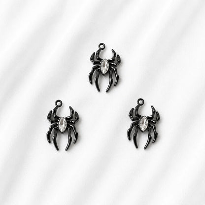 Stainless Steel Antique Silver Toned Alloy Spider Charm