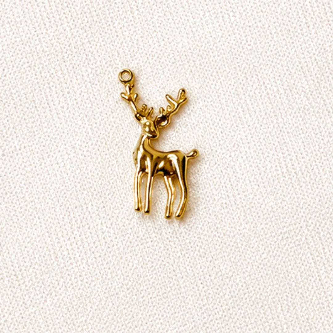 18K PVD Plated Stainless Steel | Deer Pendant | 2.4x1.2 cm