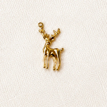 18K PVD Plated Stainless Steel | Deer Pendant | 2.4x1.2 cm