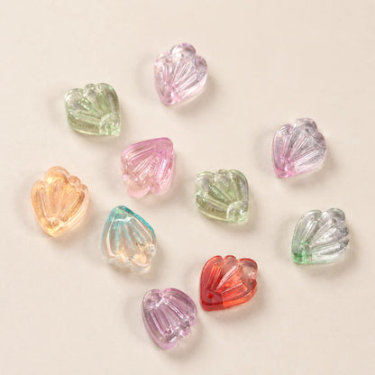 Iridescent Glass Petal Beads | 1.4x1.6 cm