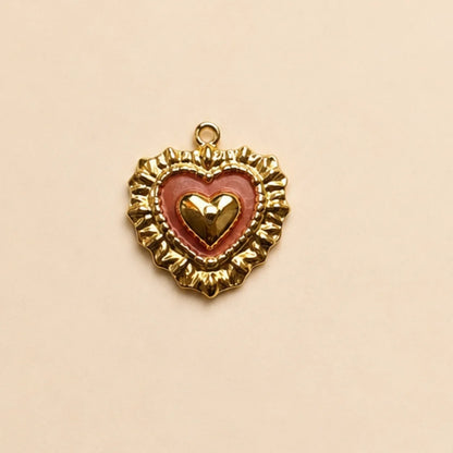 18K PVD Plated Stainless Steel | Sacred Heart Charm | 2.8x2.5 cm