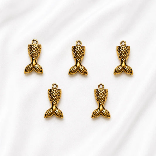 18K PVD Plated Stainless Steel | Mermaid Tail Pendant  - Style 2