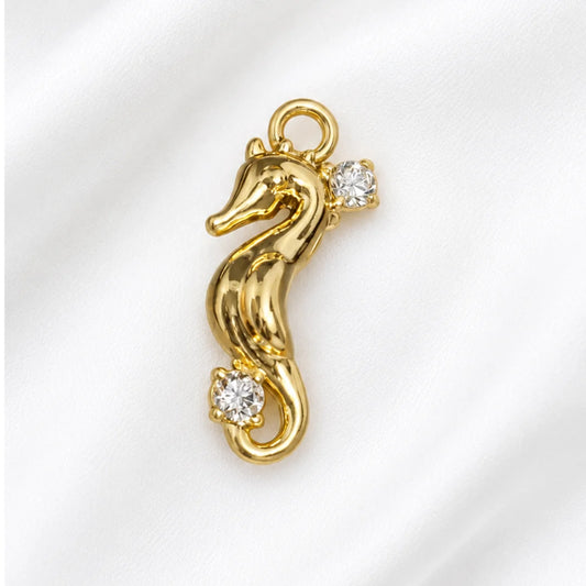 Stainless Steel | 15x8 mm | Seahorse Charm Style -02
