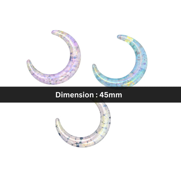 45 mm | Iridescent Crescent Moon Charms