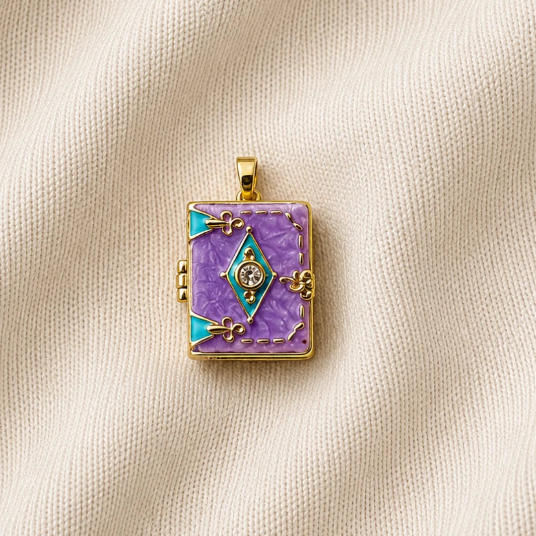 Stainless Steel | Enamel Gold Plated Book Openable Lockets