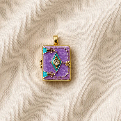 Stainless Steel | Enamel Gold Plated Book Openable Lockets