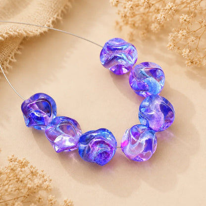Jelly Cap Glass Beads - Pair of Beads