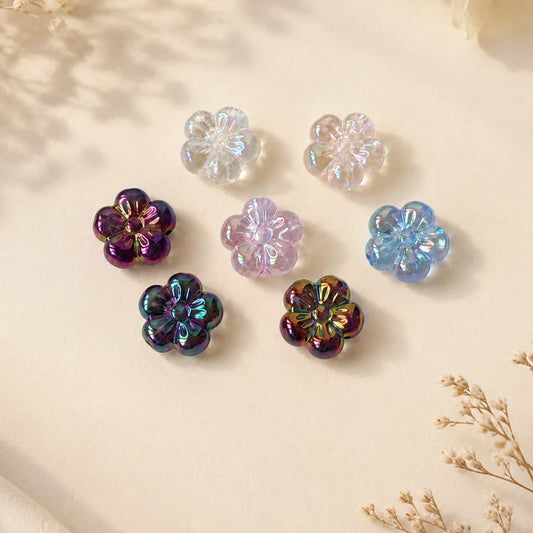 20 mm | Iridescent Bloom Flower Charms