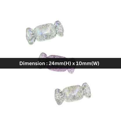 24x10 mm | Iridescent Candy Wrap Charms