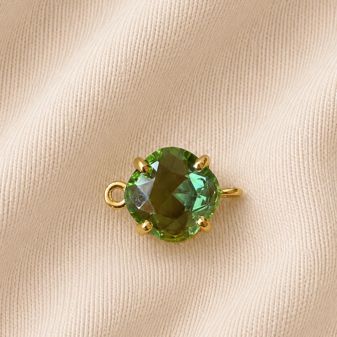 Stainless Steel | Faceted Gemstone Connectors
