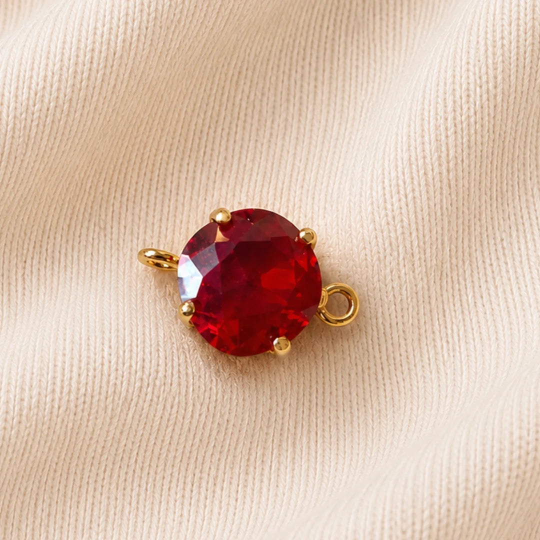 Stainless Steel | Faceted Gemstone Connectors