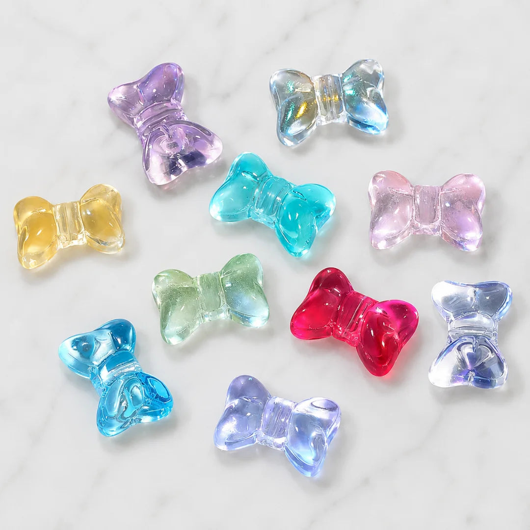 Glass Bow Beads