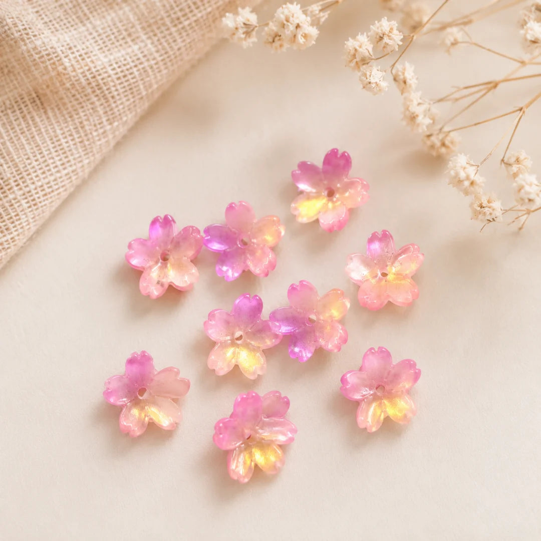 Sakura Shaped Glass Beads