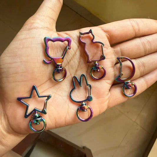 Rainbow Metal Snap Hook Lobster Clasps