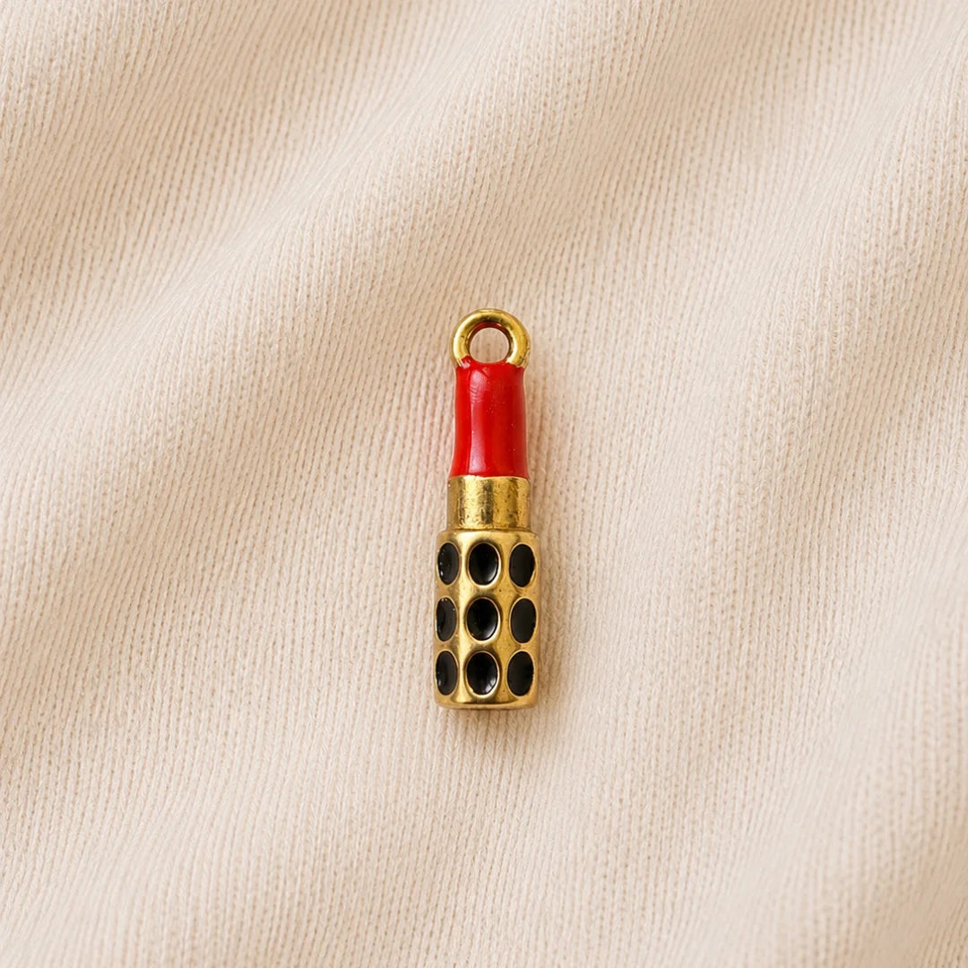 Stainless Steel | Lipstick Charms | 1.8 x 0.5 cm