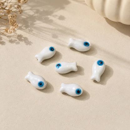 Glazed Ceramic Fish Beads