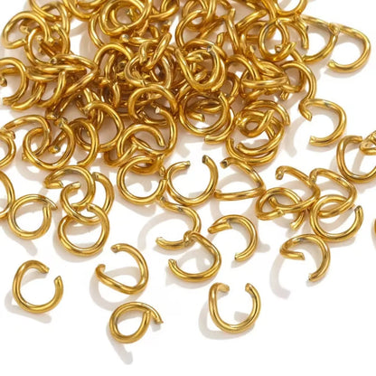 Stainless Steel | 5mm | Golden Plated Round Jump Rings