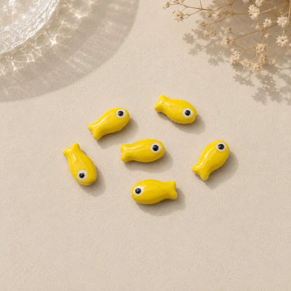 Glazed Ceramic Fish Beads