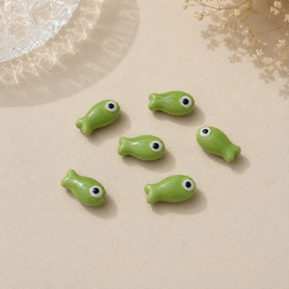 Glazed Ceramic Fish Beads